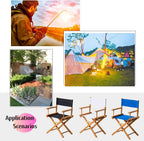 1 Set Director Chair Canvas Replacement with Wood Stick,18.9''L X 15''W Portable Replacement Cover Canvas for Directors Chair (Blue)