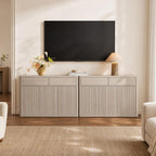 SICOTAS Buffet Cabinet with Storage - Storage Cabinet Sideboard with Doors & Shelves Accent Credenza Buffet Table with 2 Drawer Buffets & Sideboards for Living Room Dining Room Kitchen Entryway