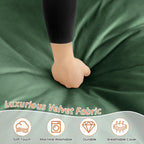 4FT Bean Bag Chair, Bean Bag Chairs for Adults and Kids, Fluffy and Comfy Bean Bag with Velvet Cover, Bean Bag with Memory Foam Filled for Gaming, Living Room, Playroom (Green)
