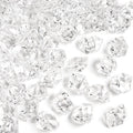 Fake Ice Cubes,100 Pcs Clear Rocks for Vases,17 * 22 mm Plastic Diamonds,Plastic Ice Cubes Clear Beads for Vases