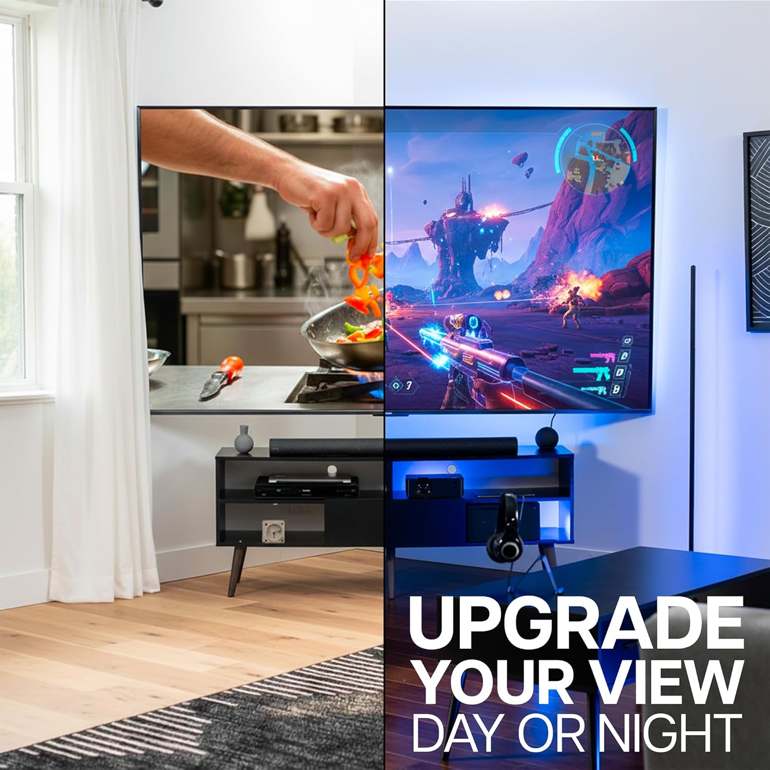 VIVO Corner TV Wall Mount for 46 to 100 inch LCD LED Plasma Flat Screens, Full Motion Articulating Bracket, VESA up to 900x600, MOUNT-CR100C