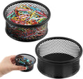 2 Pack Mesh Paper Clip Holder,Paperclip Holders for Desk Binder Wire Mesh Bowls,Paper Clips Holder for Desk,Paper Clip Dispenser,Paper Clip Organizer Office ﻿