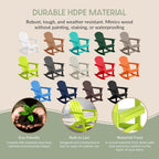 WestinTrends Malibu Outdoor/Patio Poly Adirondack Rocking Chair, Lime