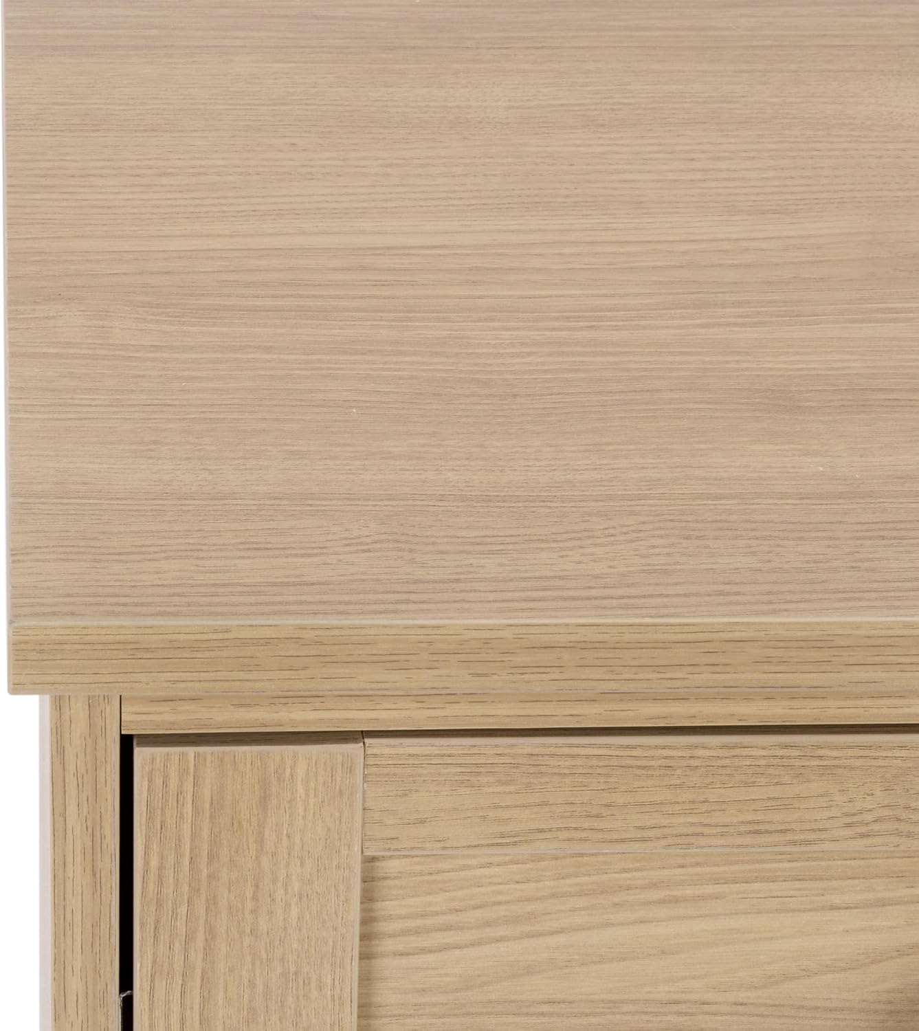 SAFAVIEH Home Collection – Shafa 1-Drawer 1-Shelf Side Table, Natural Finish with Brass Metal Accents, Storage Accent Table for Living Room or Office (ACC3100B)