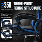 RGB Gaming Chair with Footrest, Computer Gaming Chair with LED Lights for Adults, Reclining Gamer Chair with Adjustable Headrest, Lumbar Support and Linkage Armrests for Home, Office, Gaming Room
