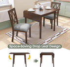Merax Wooden 29"- 45" Extendable Rectangular Dining Table with Drop Leaf,Space Saving, Easy Assemble Brown