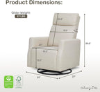 Dream On Me Oliver Swivel GliderWith 360-Degree Swivel and Plush Corduroy Fabric, FSC Certified.