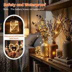 8 Pack Rechargeable LED Fairy Lights 7Ft 20LED Battery Operated with Remote, DIY Timer & 8 Modes, Mini Twinkle String Lights for Indoor Christmas Wedding Mason Jar Bedroom Table (Warm White)