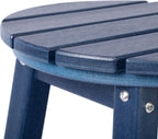 Costaelm 29" Height Outdoor Bar Stools, All-Weather Bar Stools, Adirondack Poly Patio Round Bar Stool for Patio, Deck, Kitchen Counter and Garden, Navy Blue