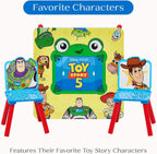 Delta Children Toy Story Kids Table and 2 Chair Set with Storage, Blue | Greenguard Gold Certified, Kids Table & Chair Set for Toddlers & Children for Arts/Crafts, Snack Time, Durable Activity Table