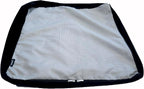 21x21x5 Replacement Cover for Square Thick Chair Seat Cushion - Soft Velvety Fabric - Quilted Top - Washable with Waterproof Layer & Extra-Long Zipper - Non-Slip Base - Cover ONLY - Black