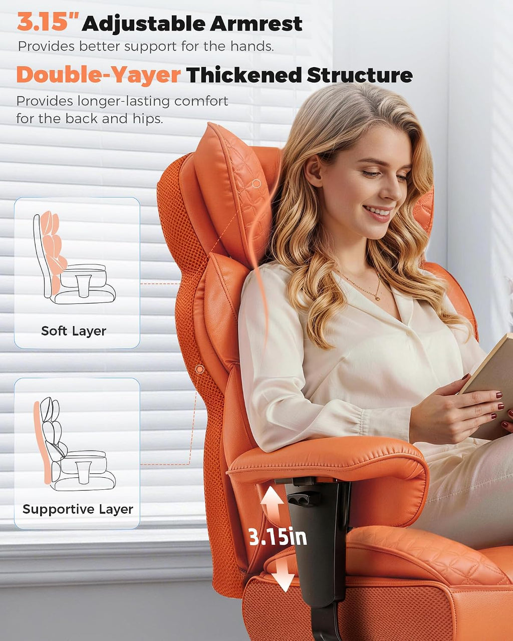 GTPLAYER Big and Tall Gaming Chair Ergonomic Heavy Duty Office Chair Racing Seat with Adjustable Lumbar Pillow Footrest 150° Reclining Thickened Armrests Breathable Mesh for Esports/PC Gaming