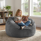 fond + found 3FT Bean Bag Chair for Adults - Giant Memory Foam Bean Bag with Removable Washable Cover, Large Comfy Bean Bag Chair with Handle & Side Pocket for Living Room, Bedroom, Gaming