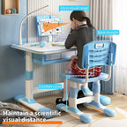 Table and Chair Set with Bookstand for Kids, Height-Adjustable Functional Desk and Chair Set, Study Table for Boys Girls, Children Study Desk, School Study Table for Writing Reading Pink