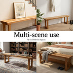Wooden Narrow Entryway Bench Indoor Skinny Thin Noodle Bench for End of Bed Farmhouse Mudroom,Bedside,Dinette Table,Noodle Slim Bench (39.3" W x 17.7" H x 10" D)