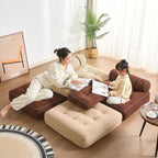 Convertible Folding Sofa Bed with backrest, Removable Washable Covering - Designed for Adults, Children, Leisure Areas, Ultra-Soft Filling Material, Corduroy(Camel)