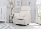Delta Children Blair Slim Nursery Glider Swivel Rocker Chair with Changing Table, Cream Espresso Cherry