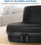 Hat Box for Cowboy Travel Extra Large, Waterproof Hard Hat Travel Case Storage Can for Fedora Panama Tweed Cap Holder Organizer Carrier with Adjustable Carry Strap, Mens Western Gift, Large Pink