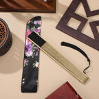 DOITOOL Vintage Style Folding Handheld Fan with Bag Classical Chinese Dance Fan for Performance Travel and Party 15.74 X 8.66 Inch