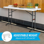 Lifetime 6-Foot Adjustable Height Nesting Table, Commercial, White Granite