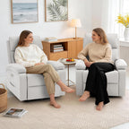 Korser Power Swivel Rocker Recliner Chair. Electric Glider Rocking Chair Nursery with Massage & Heat. PU Leather Nursery Rocking Chairs with USB & Type-C Ports for Living Room, Bedroom, Nursery, White