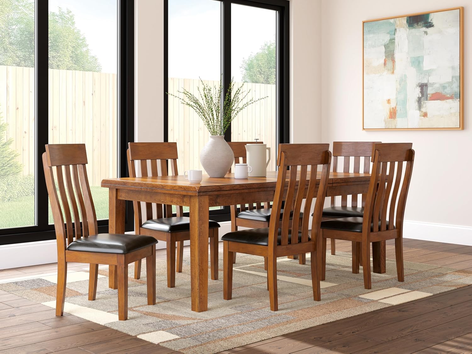 Signature Design by Ashley Ralene Rake Back 19" Dining Room Chair 2 Count, Medium Brown