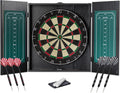Amazon Basics Regulation Size Dartboard Cabinet Set for Adults, Black