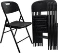 8 Pack Folding Chair, 600 lb Weight Capacity,Indoor/Outdoor Heavy Duty Foldable Chairs for Restaurants, Kitchens, Picnics, Races, Parties & Weddings. (8, Black)
