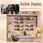 AQAREA Wall Mounted Wine Rack: Metal Wall Wine Bottle Holder - for Wine Cellar Home Kitchen Bar Decor - 8Pcs
