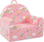 MeMoreCool Comfy Kids Chair for Ages 3+, Glow Unicorn Kids Reading Chair, Soft Plush Kids Armchair, Cozy Foam Kids Armchair for Kids Room, Living Room, Playroom, Reading Nook