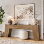 Epecoya Extra Long Sofa Console Table for Entryway, 78-Inch Large Farmhouse Wood Behind Couch Table, Modern Accent Entrance Table for Foyer Living Room Hallway Home, Natural Oak Brown