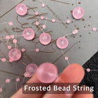 TeaSu 24Pcs Floating Bead String for Floating Candle Centerpieces, Colorful Pearl Bead for Vase Filler, Table Centerpiece, Wedding Reception and Home Decoration (Pink)