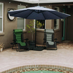 Backyard Expressions Deluxe XL Padded Recliner Zero Gravity Chair – Ergonomic Anti-Gravity Lounger with Folding Design, Side Tray, and Adjustable Headrest