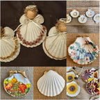 SEAJIAYI 30 PCS Scallop Shells 2-3 Inch Natural White Sea Shells from Sea Beach for DIY Craft Home Décor(6-8 cm)
