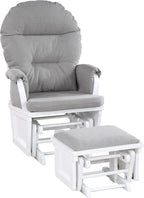 Glider Ottoman White,Oyster