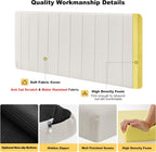Custom Bay Window Sill Seat Cushion Plump Textured Line Customized Bench Seating Foam Cushions for Indoor Furniture, Mudroom, Reading Nook, Kitchen Dining Room, Anti-Cat, Splash-Proof, Non Slip Bottom