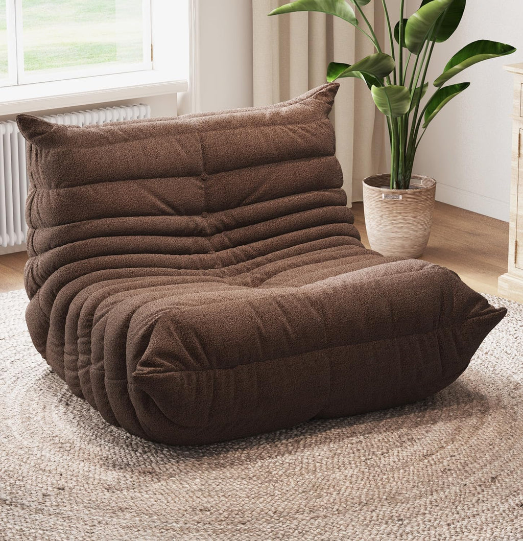 Oversized Bean Bag Chairs for Adults, Giant Beanbag Chair with Memory Foam, Comfy Lounge Chair Lazy Sofa for Apartment, Living Room, Bedroom, Office(Teddy Fabric)