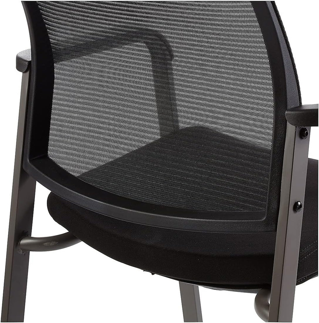 Union & Scale Guest & Reception Chair, Fabric, Black, 2-Pack