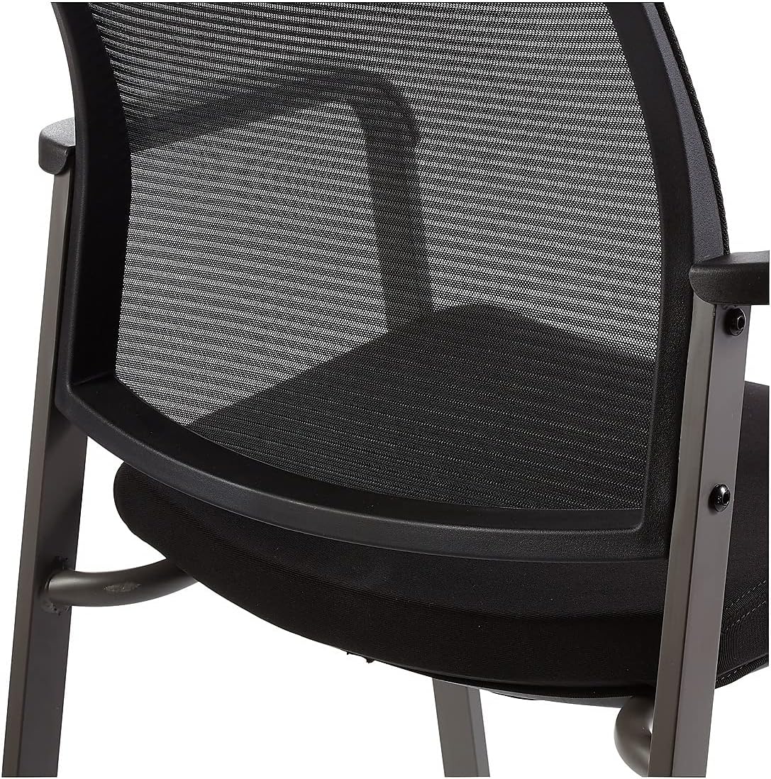 Union & Scale Guest & Reception Chair, Fabric, Black, 2-Pack