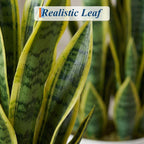 3FT Tall Artificial Trees, Fake Snake Plant with White Planter & 33 Realistic Leaves, Large Potted Artificial Sansevieria Mother in Law Tongue Plant, for Living Room Hallway Entryway