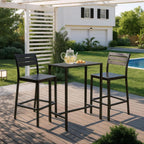 Outvita Outdoor Bar Table, Heavy Duty 40" Metal Table for Balcony Bistro | Waterproof Sturdy Frame Adjustable Foot for Hot Tub Patio Backyard Balcony Hallway Rectangle Black Heavy Duty Counter Height