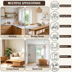 chartustriable 71in Farmhouse Kitchen Pantry Cabinet,Freestanding Tall Storage Cabinet with 6 Barn Doors,Organizer,Rustic Wood Storage Cabinets for Kitchen,Dining Room,Bathroom(White)