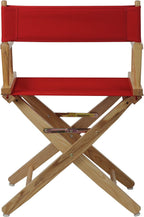 American Trails Extra-Wide Premium 18" Director's Chair Natural Frame with Red Canvas
