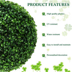 Hotop 2 Pcs 9 Inch Artificial Plant Topiary Ball 4 Layers Garden Spheres Boxwood Balls Artificial Topiaries Spheres Decorative Plants for Backyard, Balcony, Garden, Indoor Outdoor Decor(Green)