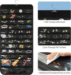 Bloss Black Hanging Jewelry Organizer With 90 Pockets for Closet, Earring Holder Organizer Storage, Over The Door Jewelry Organizer, Double-Sided Jewelry Holder for Earrings,Necklaces,Rings