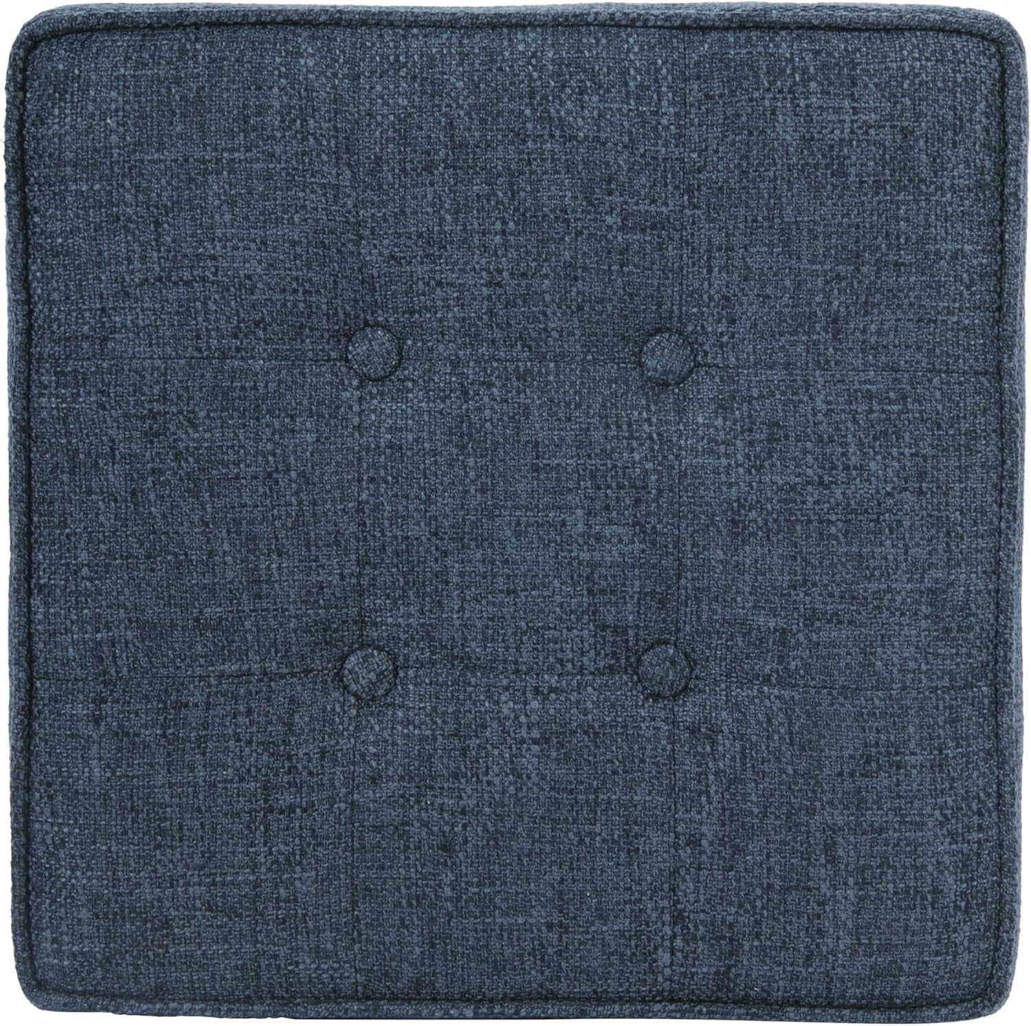 Homepop Square Tufted Storage Ottoman - Dusty Navy