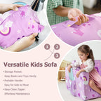 Kids Couch, 2-in-1 Toddler Sofa Fold Out, Soft Toddler Chair for Boys and Girls, Convertible Sofa to Lounger- Ideal for Napping, Reading, and Playing