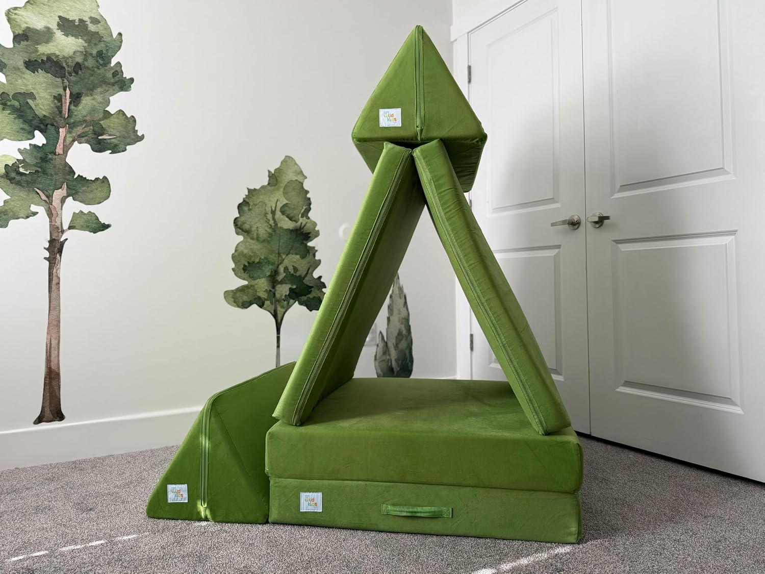 Dream Couch - Original Full-Size Triangles Play Couch, High Density Modular Foam Sofa for Playroom, for Toddlers and Kids - Washable & Convertible Playroom Furniture, Roary