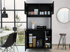 3-Shelf Pantry Cabinet,Buffet Kitchen Sideboard,Black Wengue,for Kitchen,Dining Room,37.4 * 15.74 * 70.86