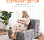 Hybrid Bean Bag Beanbag Chair for Adults Fireside Floor Togo Sofa with High Density Comfortable Memory Foam & Pocket Springs for Living Room, Bedroom